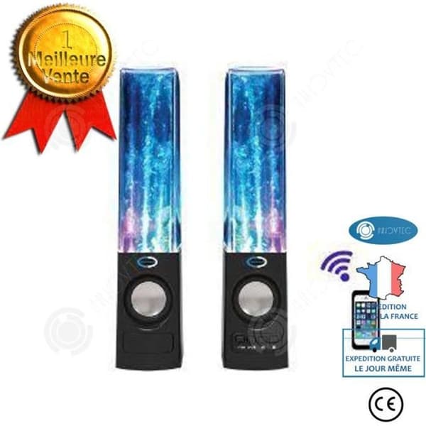 INN®-högtalare Vattendansmusik Fontänljus Stereo Svart BLUETOOTH-högtalare Vattendansdekoration LED-upplyst DC 5V