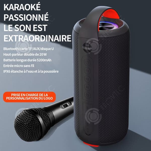 INN Bluetooth-högtalare 30W 1800mAh bärbar högtalare med kraftfull bas IPX6 Vattentät 360 graders subwoofer Dubbel stereoparning