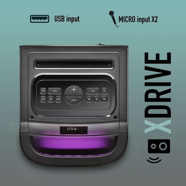 Bärbar högtalare - NGS - Wild Space 2 - Bluetooth 5.3 - 2000W - TWS trådlös stereo