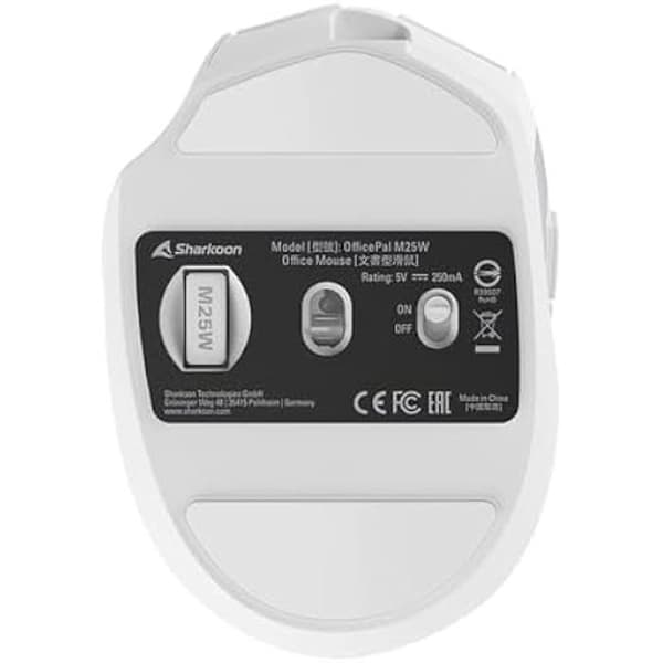 Kontor - SHARKOON - OfficePal M25W - Vit färg - Elegant design - Praktiskt för kontoret