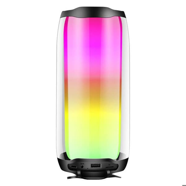 Bluetooth-högtalare LED RGB Multifärgad Vattentät IPX6 Kraftfullt ljud 8W LinQ Svart