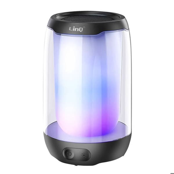 Mini Bluetooth Högtalare 5W LED RGB Kompakt Bärbar Vattentät IPX6 LinQ Svart