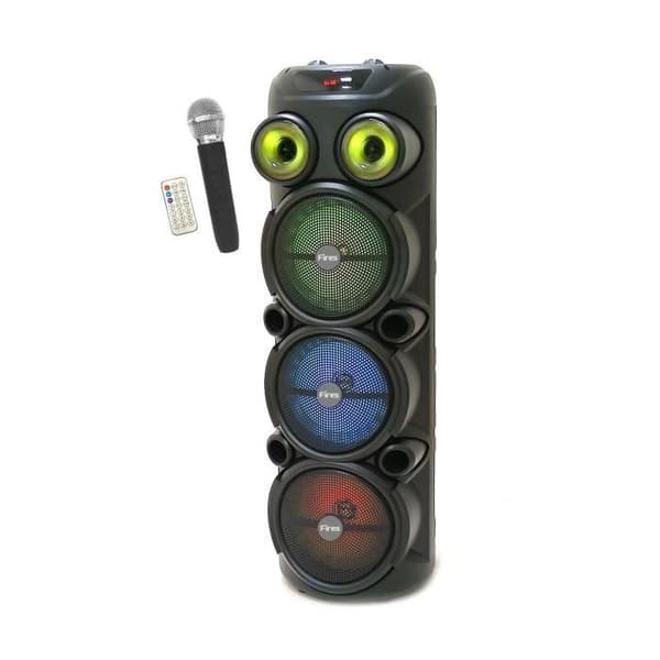 Lysande karaokehögtalare - INOVALLEY - KA129-XXL - Bluetooth V5.0 - 90 cm - 1000 W - 3 x 8'' högtalare - Trådlös mikrofon ingår