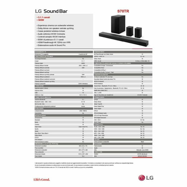 KÄYTETTY Soundbar LG Musta 500 W (Kunnostetut Tuotteet A)