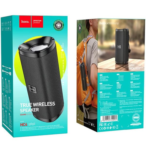Hoco - Trådlös högtalare Bella (HC4) - Bluetooth 5.0, 10W - Svart