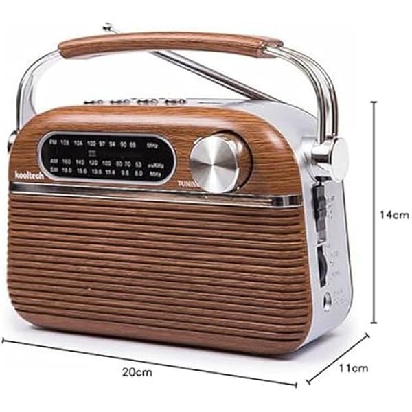 Bluetooth Bärbar Radio - KOOLTECH - Vintage - Trådlös - Bluetooth - Handsfree