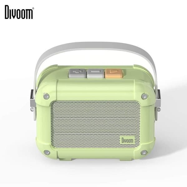 divoom Macchiato Bärbar Bluetooth-högtalare i vintagestil med 6W uteffekt och inbyggt batteri Grönt