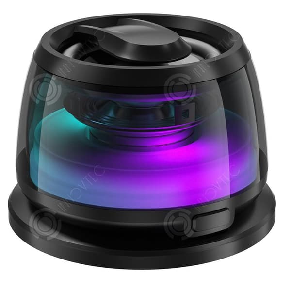 INN Bluetooth-högtalare 5,7x5,7x3,9cm 250Hz-20kHz bluetooth 5.3 mini högtalare med magnet och färgglad ljuseffekt
