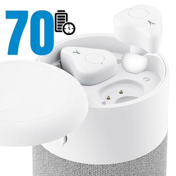 Kit Audio 2 i 1 Bluetooth-högtalare 5W och trådlösa hörlurar Micro Akashi Vit