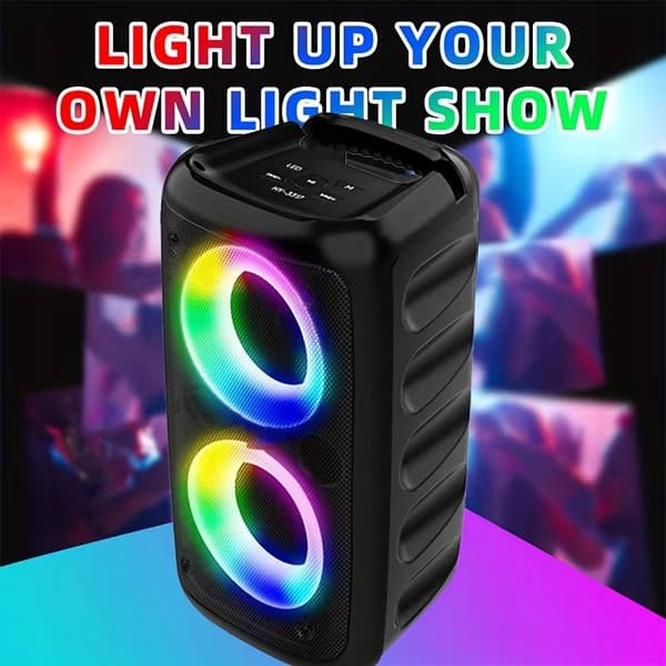 LANGATON BLUETOOTH-KAIUTIN XXL-PILAARIJUHLAKARAOKE BOOMBOX-MIKROFONI