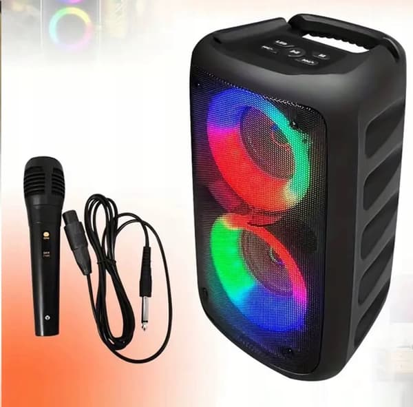 LANGATON BLUETOOTH-KAIUTIN XXL-PILAARIJUHLAKARAOKE BOOMBOX-MIKROFONI