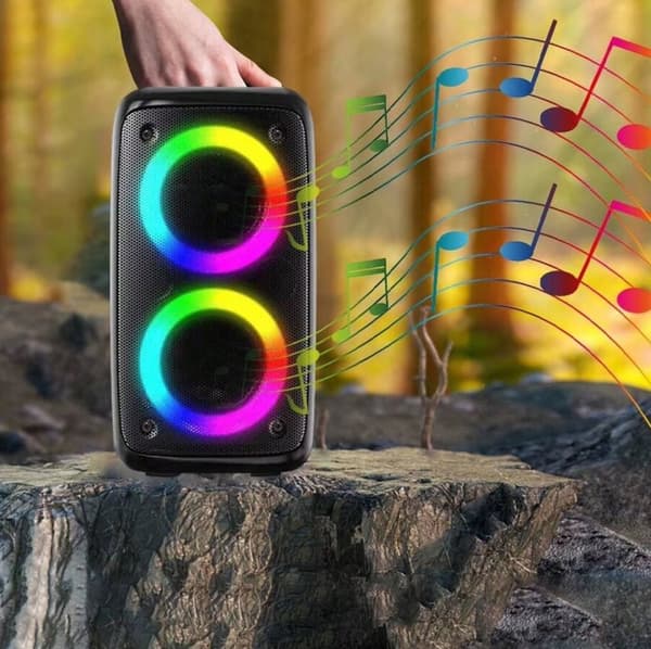 LANGATON BLUETOOTH-KAIUTIN XXL-PILAARIJUHLAKARAOKE BOOMBOX-MIKROFONI