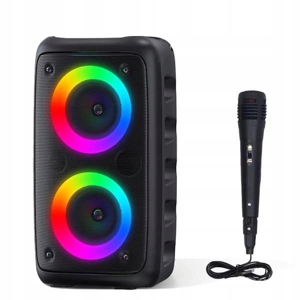 LANGATON BLUETOOTH-KAIUTIN XXL-PILAARIJUHLAKARAOKE BOOMBOX-MIKROFONI