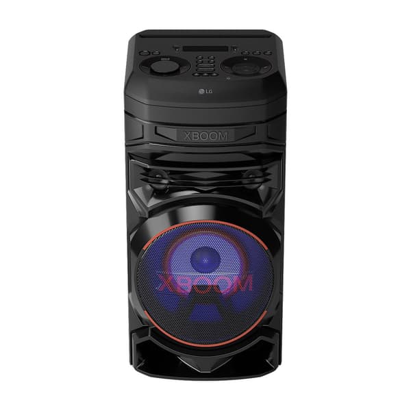 LG XBOOM RNC5, jossa on 300 W:n lähtöteho ja langaton äänenjako