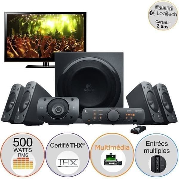 PC-högtalare - Logitech - Z906 - Svart 5.1 EU