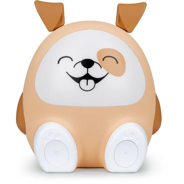 Ljus högtalare & nattlampa - BIGBEN - Hund - Bluetooth 5.0, 15W, Justerbar nattlampa, Timer, USB-C batteri