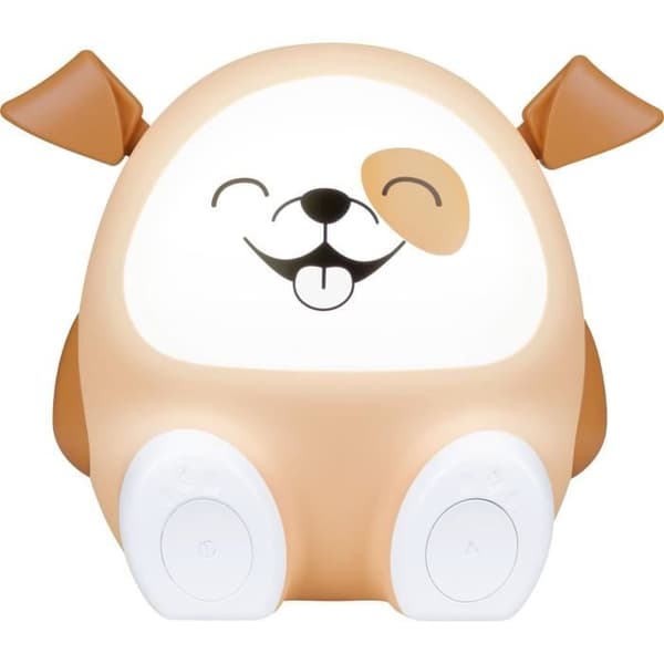 Ljus högtalare & nattlampa - BIGBEN - Hund - Bluetooth 5.0, 15W, Justerbar nattlampa, Timer, USB-C batteri