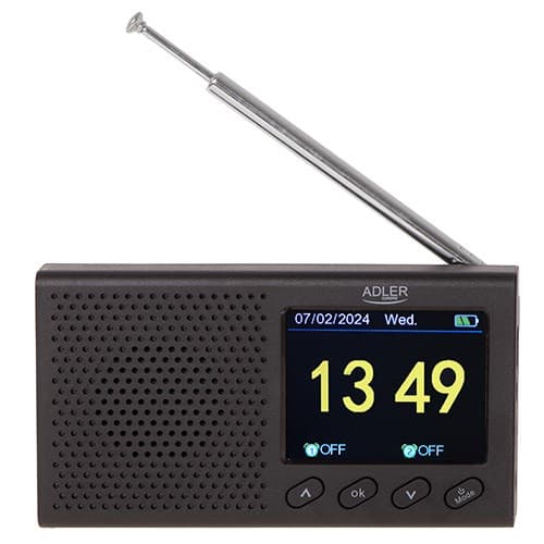 Adler | FM-rejseradio | AD 1198 | Alarmfunktion | Sort