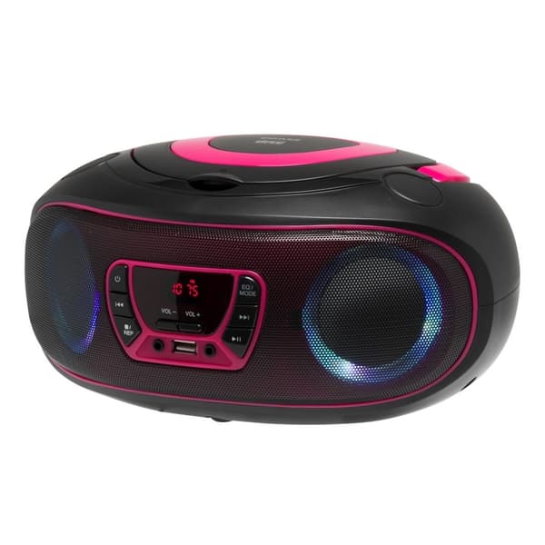Denver TCL-212BT PINK CD-spelare Bärbar CD-spelare Svart, Rosa
