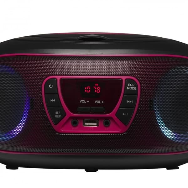 Denver TCL-212BT PINK CD-spelare Bärbar CD-spelare Svart, Rosa