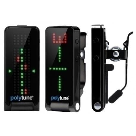 TC Electronic PolyTune Clip Black kitaran viritin klipsissä musta