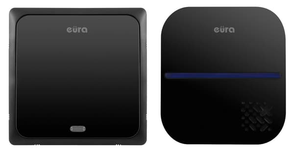 TRÅDLÖS DÖRRKLOCKA ''EURA'' WDP-84H2 ''BLUES'' batterifri SVART