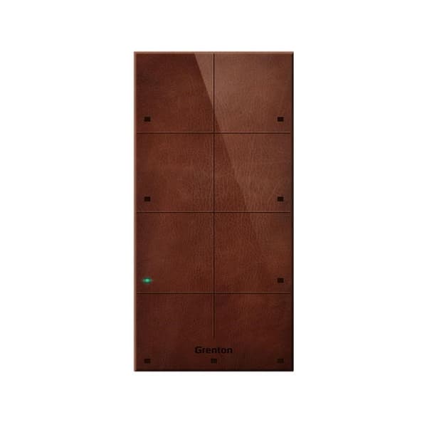 GRENTON TOUCHPANEL/ 8 TOUCHOMRÅDER/ TF-BUS/ MØRK, LAVET AF NATURLIGT LÆDER PÅ FORSIDE