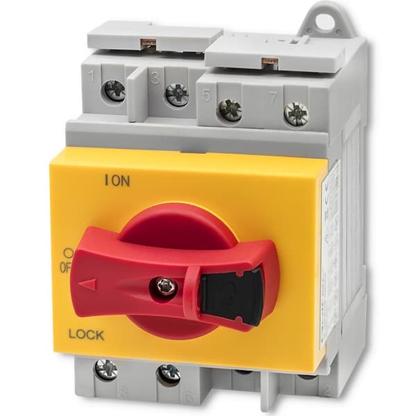 Qoltec 52611 DC-afbryder med låsefunktion | Hovedafbryder | 1200V | 32A | 8kV | 4P