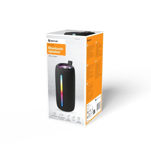 Denver BTL-360B RGB BT Højttaler 2x50W Sort