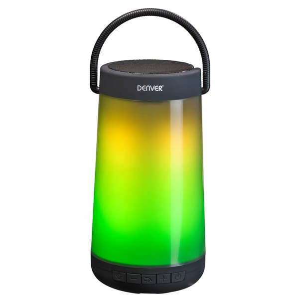Denver BTL-311 Langaton Bluetooth-kaiutin, jossa on LED-efektit ja kantokahva Monivärinen