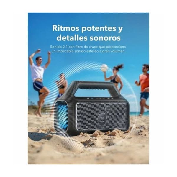 Soundcore Boom 2 trådlös högtalare (A3138011)Bluetooth 5.3, RGB-ljus, IPX7, BassUp - Anker - Svart