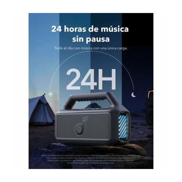 Soundcore Boom 2 trådlös högtalare (A3138011)Bluetooth 5.3, RGB-ljus, IPX7, BassUp - Anker - Svart