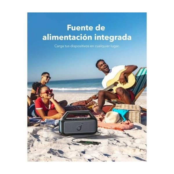 Soundcore Boom 2 trådlös högtalare (A3138011)Bluetooth 5.3, RGB-ljus, IPX7, BassUp - Anker - Svart