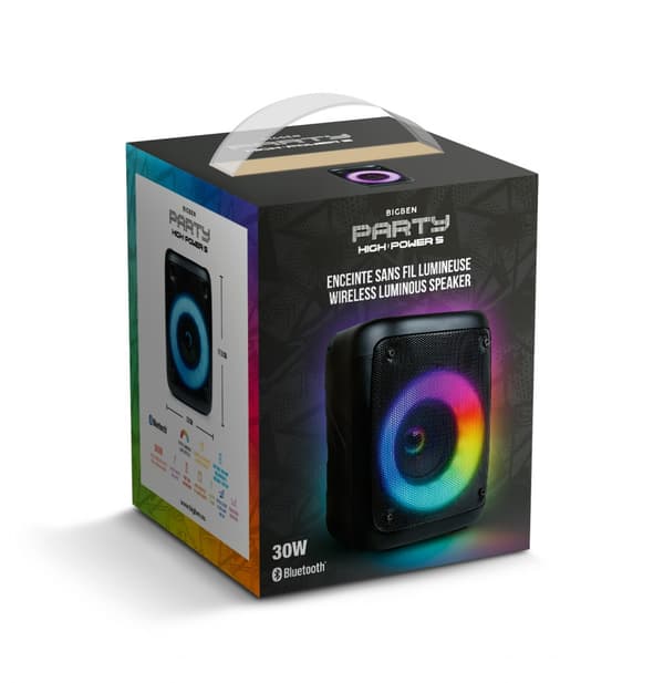 Bigben PARTYBTHPS Trådlös Bluetooth-högtalare med ljuseffekter