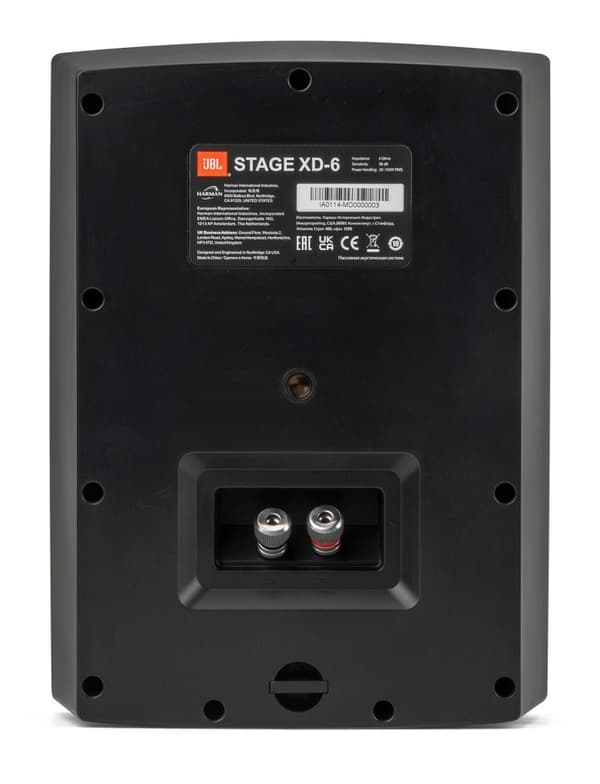 JBL STAGE XD-6 Vedenpitävä 2-tie Seinäkaiutin IP67, 6,5" - Musta