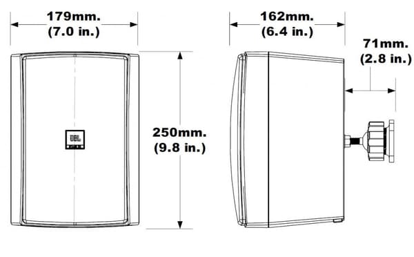 JBL STAGE XD-5 vedenpitävä 2-tie seinäkaiutin IP67, 6,5" - musta