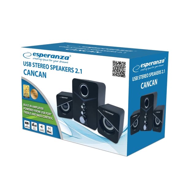Esperanza EP153 USB 2.1 Högtalarset 6 W Svart