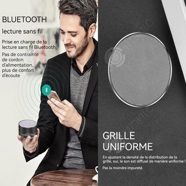 INN Bluetooth-högtalare Aluminiumlegering Mini-högtalare Plug-in-kort Trådlös LED-ljus Present Subwoofer