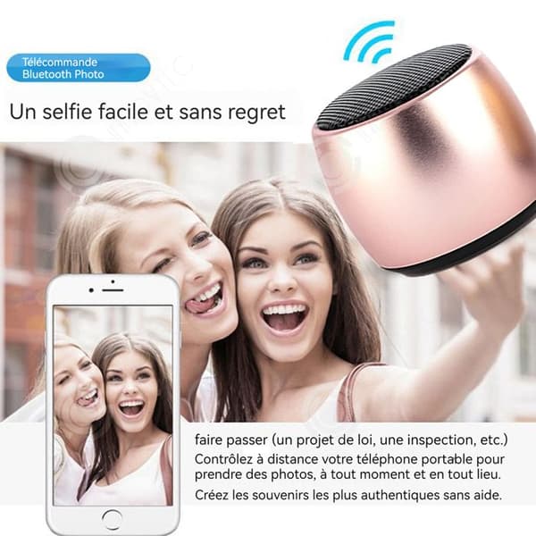 INN Bärbar högtalare Bluetooth-högtalare Mini Metallmaterial Bärbar utomhus Rose Gold Trådlös Kraftfull basljus