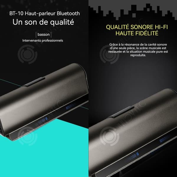 INN Bluetooth-högtalare Bluetooth trådlös högtalare Brun med Mobiltelefonhållare Miniladdning Bluetooth-högtalare