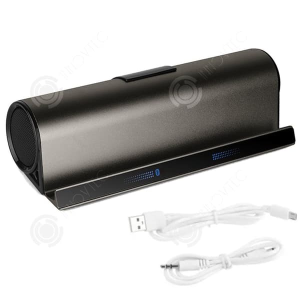 INN Bluetooth-högtalare Bluetooth trådlös högtalare Brun med Mobiltelefonhållare Miniladdning Bluetooth-högtalare