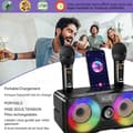 Miniatyrbild 4 av 4: INN Bluetooth-högtalare 10 meter Avstånd Hem Karaokemaskin Dubbelmikrofon Bärbar högtalare med ljus