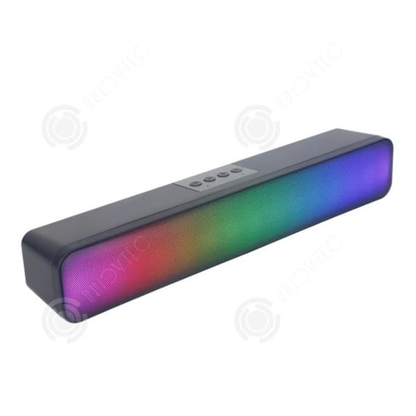 INN Bluetooth-högtalare Dubbel trådlös högtalare Bluetooth-ljud 3w USB 100HZ-20KHZ Färgglada lampor 382x77x65mm 1200ma batteri