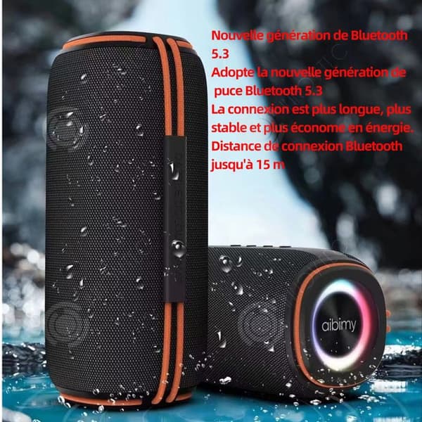 INN IPX 6 vattentät bluetooth-högtalare, kraftfull lysande högtalare med bluetooth 5.3 10h autonomi för kvällsvandringsresor