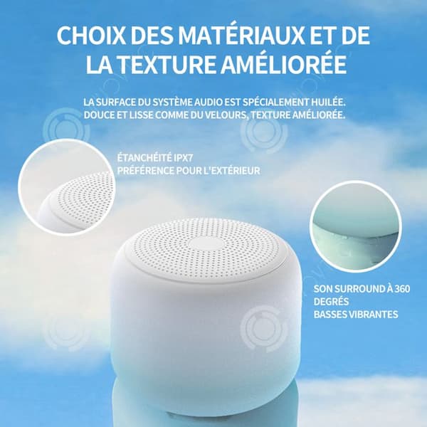 INN IPX7 bluetooth högtalare resistent mot stänkvatten trådlös högtalare miniformat autonomi upp till 8 timmar kreativ högtalare