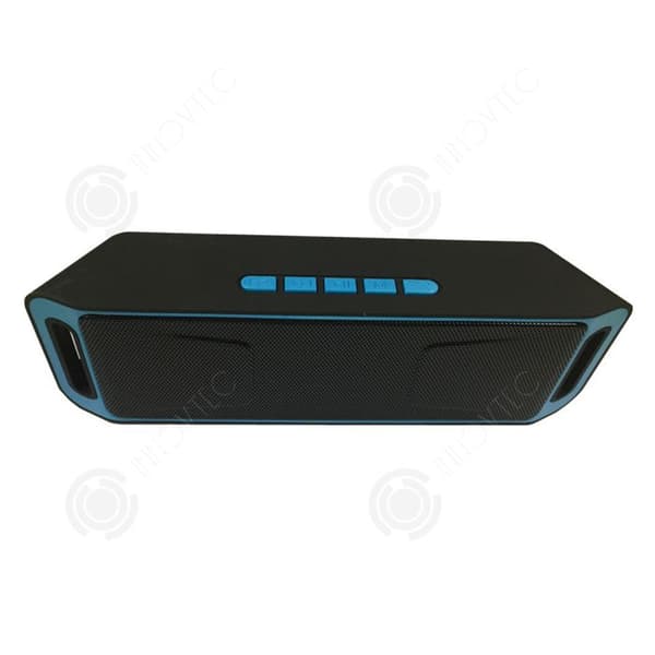 INN Bluetooth-högtalare dubbla högtalare 6w-anslutning 5.0 bluetooth plug-in multifunktions ministereo effektivt avstånd 10m Blå