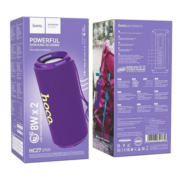 Kannettavat Bluetooth-kaiuttimet Hoco HC27 Purppura 16 W