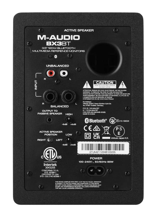 M-AUDIO BX3 BT 2x kaiutin musta langallinen + Bluetooth 50 W