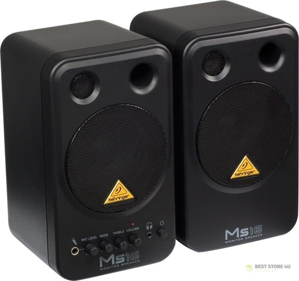 Behringer MS16 2-vejs højttaler Sort Ledningsført 16 W