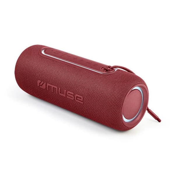 MUSE M-780 BTR trådlös högtalare röd med 20 W ström, Bluetooth och USB-C-anslutning, damm- och vattentäthet